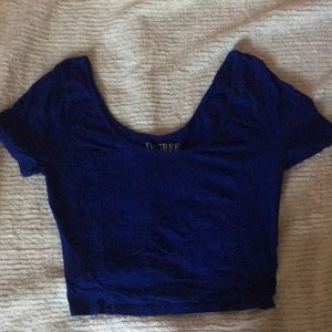 blue crop top